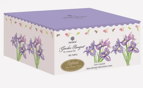 Garden Bouquet Iris Purple Cup & Saucer - Image 3