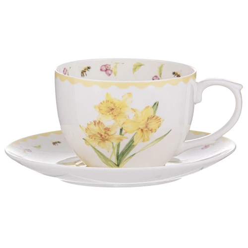 Garden Bouquet Daffodil Yellow Cup & Saucer