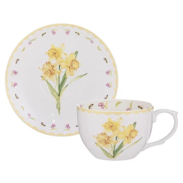Garden Bouquet Daffodil Yellow Cup & Saucer - Image 2
