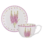 Garden Bouquet Foxglove Fuchsia Pink Cup & Saucer - Image 2