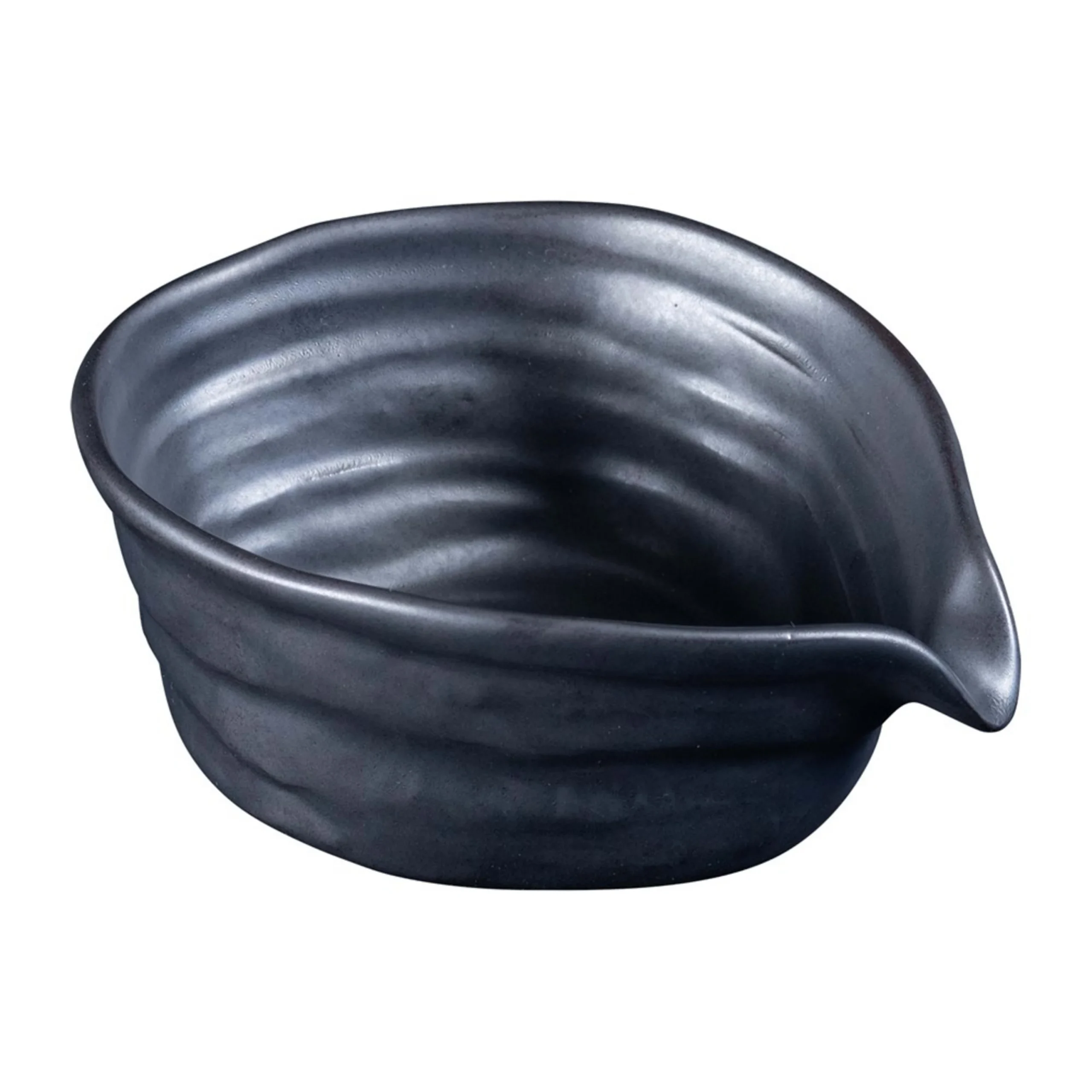 Omotenashi Charcoal Kabuto Spout Matcha Bowl with Whisk Set - Image 2