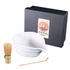Omotenashi White Kabuto Spout Matcha Bowl with Whisk Set - Image 3