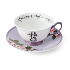 V&A Alice In Wonderland Bone China Tea Cup & Saucer Set